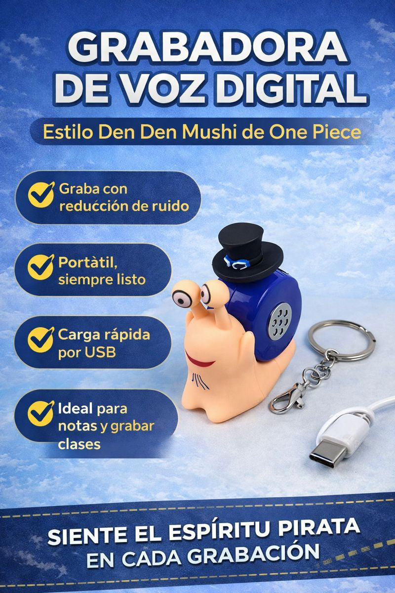 GRABADORA DEN MUSHI PARA RECORDAR TU TAREAS, MANDADOS, HORARIO