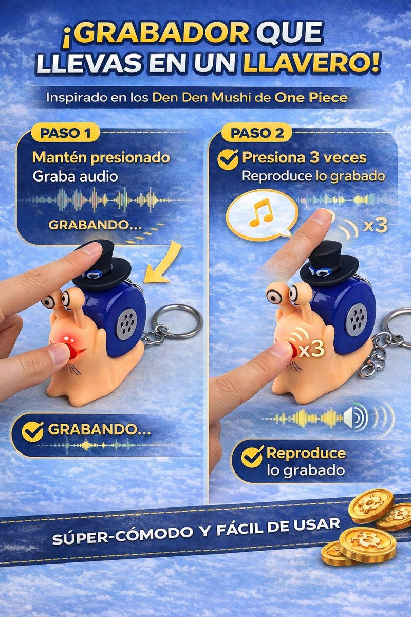 GRABADORA DEN MUSHI PARA RECORDAR TU TAREAS, MANDADOS, HORARIO